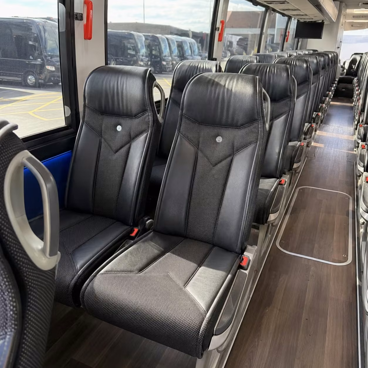 56 passenger charter bus interior